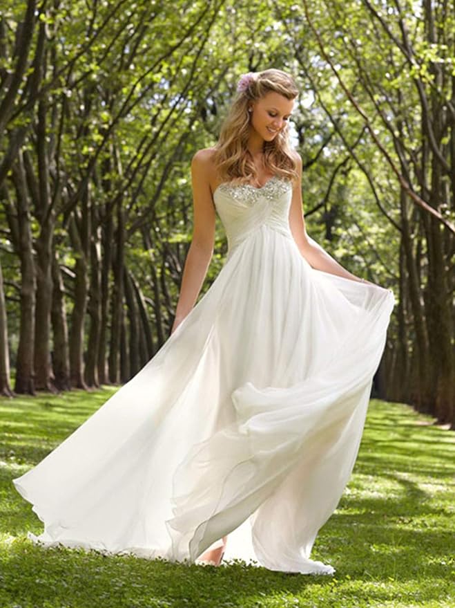 Beach Wedding Dress Plus Size for Woman Long Wedding Dresses